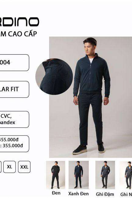 Bộ quần áo nỉ da cá nam cardino Việt Nam ND004