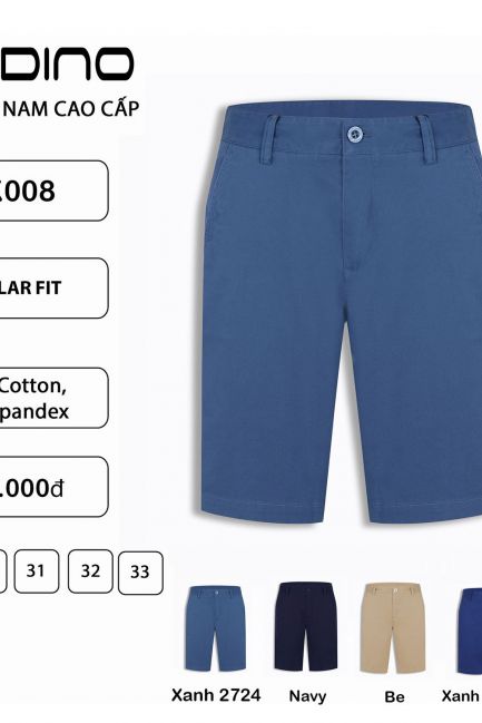 Quần short Kaki nam nhiều màu Carrdino Việt Nam QSK008