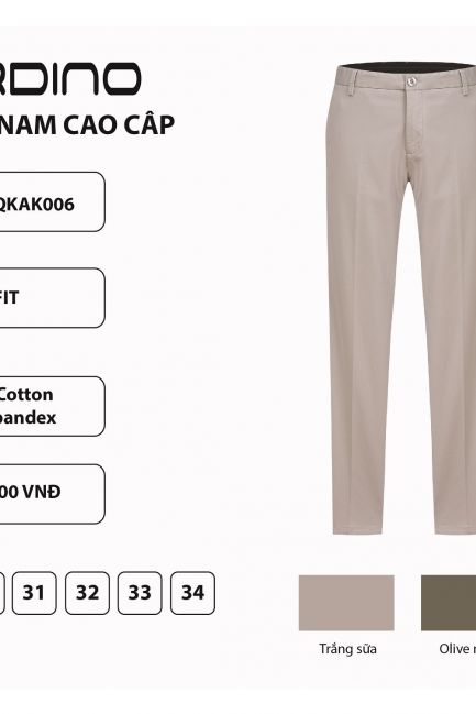 Quần kaki nam Cardino Việt Nam T118QKAK006
